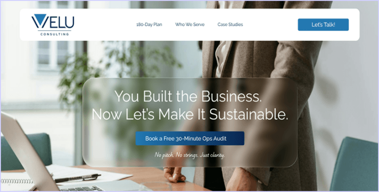 Velu Consulting Hero Image