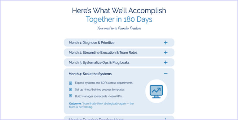 Velu Consulting Service Timeline
